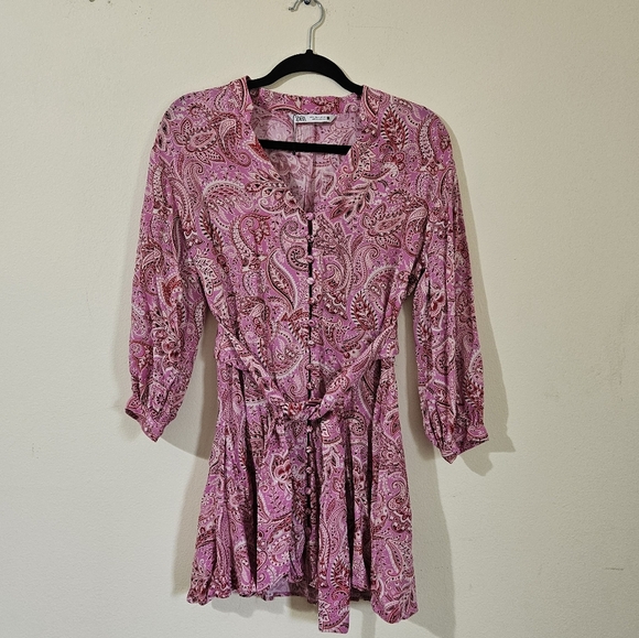 Zara Paisley Mini Dress - Picture 1 of 6